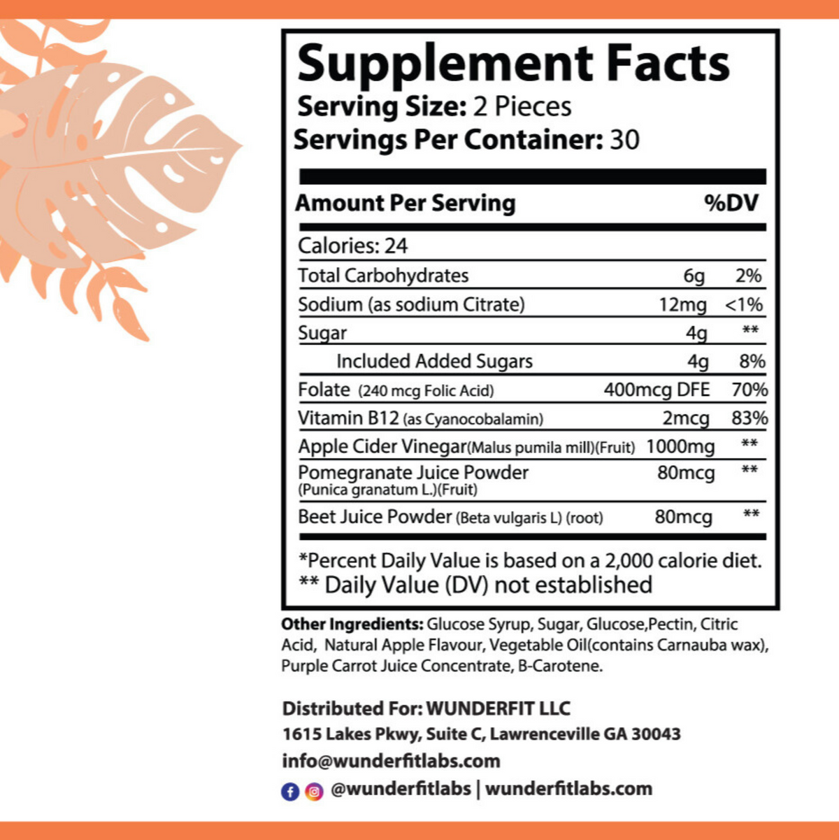 Apple Cider Vinegar, Gummies, 30 Servings