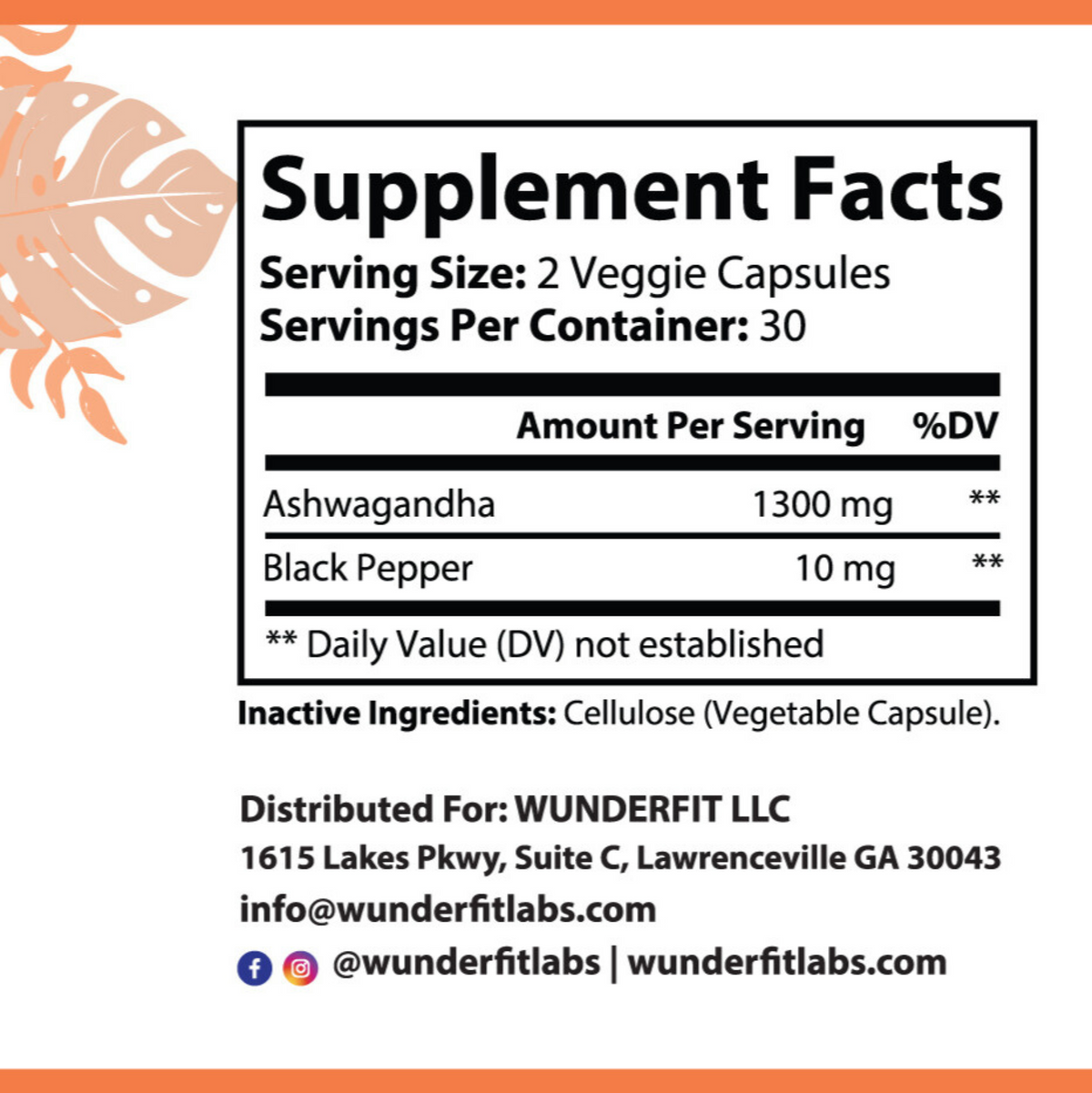 Ashwagandha, Capsules, 30 Servings