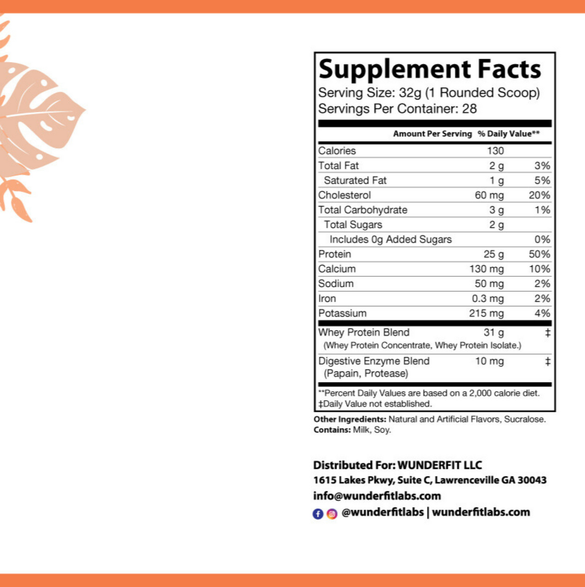 Whey, Powder, 28 Servings