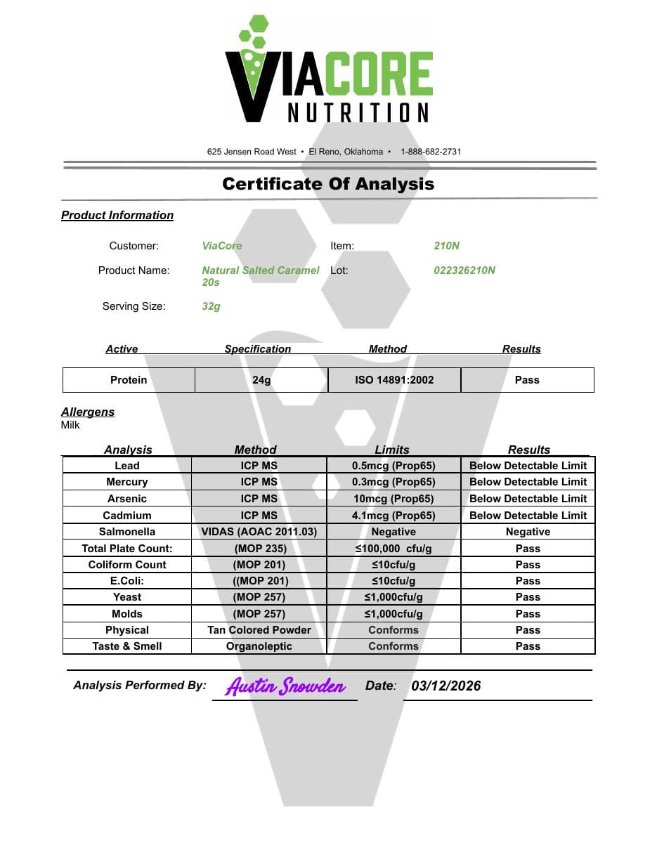 Page 1 preview of ROC210N certificate of analysis