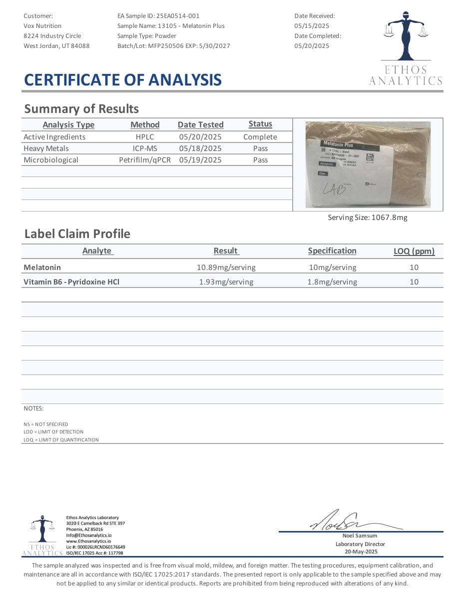 Page 1 preview of ROC817 certificate of analysis