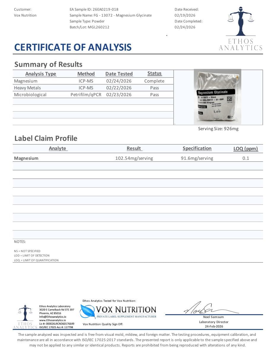 Page 1 preview of ROC824 certificate of analysis